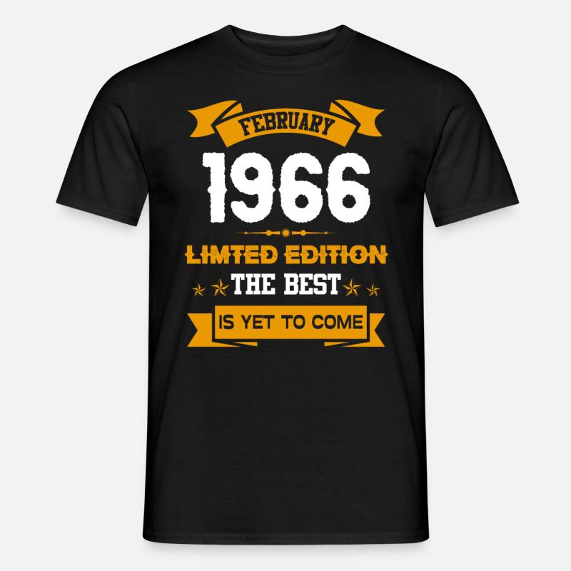 February 1966 Birthday present - Men's T-shirt - black