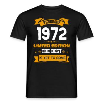 Februar 1972 Geburtstagsgeschenk - Männer T-Shirt - Schwarz - Vorne - AI Model Male 178 light (178cm)