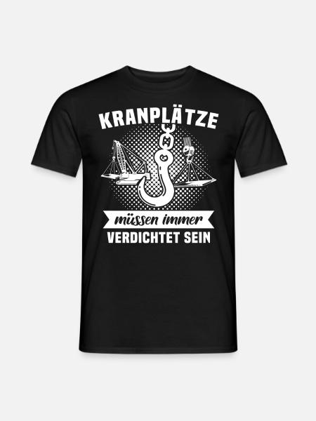 Kranführer Kran Kranfahrer - Männer T-Shirt - Schwarz