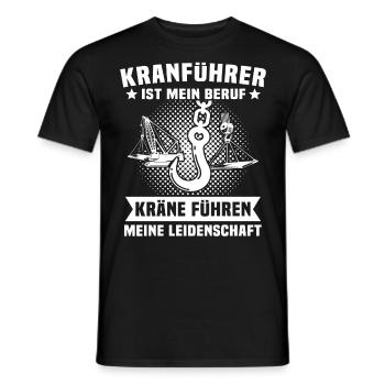 Kranführer Kran Kranfahrer - Männer T-Shirt - Schwarz - Vorne - AI Model Male 178 light (178cm)