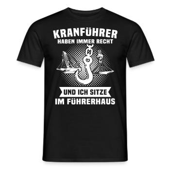 Kranfahrer Kranführer Kran Fahren - Männer T-Shirt - Schwarz - Vorne - AI Model Male 178 light (178cm)