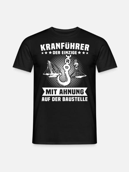 Kranfahrer Kranführer Kran Fahren - Männer T-Shirt - Schwarz