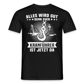 Kranfahrer Kranführer Kran Fahren - Männer T-Shirt - Schwarz - Vorne - AI Model Male 178 light (178cm)