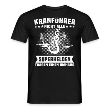 Kranführer Kran Kranfahrer - Männer T-Shirt - Schwarz - Vorne - AI Model Male 178 light (178cm)