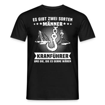 Kranführer Kran Kranfahrer - Männer T-Shirt - Schwarz - Vorne - AI Model Male 178 light (178cm)