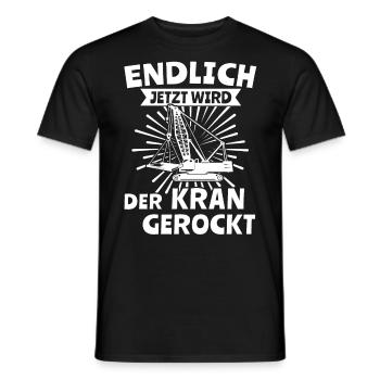 Kranführer Kran Kranfahrer - Männer T-Shirt - Schwarz - Vorne - AI Model Male 178 light (178cm)