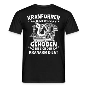 Kranführer Kran Kranfahrer - Männer T-Shirt - Schwarz - Vorne - AI Model Male 178 light (178cm)