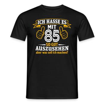 85 Jahre Geschenk 85. Geburtstag Lustig Geschenk - Männer T-Shirt - Schwarz - Vorne - AI Model Male 178 light (178cm)