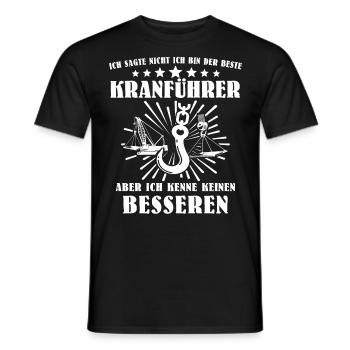 Kranführer Kran Kranfahrer - Männer T-Shirt - Schwarz - Vorne - AI Model Male 178 light (178cm)