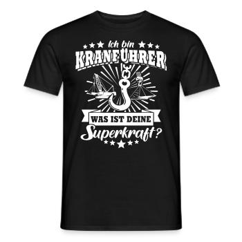 Kranführer Kran Kranfahrer - Männer T-Shirt - Schwarz - Vorne - AI Model Male 178 light (178cm)