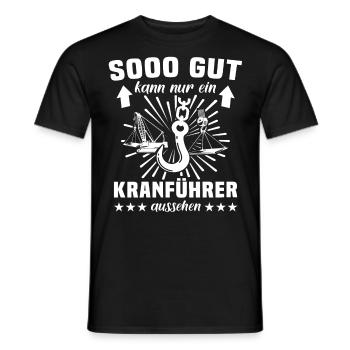 Kranführer Kran Kranfahrer - Männer T-Shirt - Schwarz - Vorne - AI Model Male 178 light (178cm)