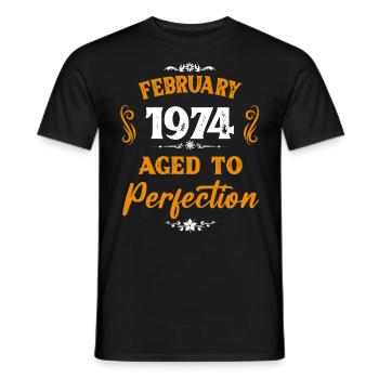 Februar 1974 Vintage Geburtstag Geschenk - Männer T-Shirt - Schwarz - Vorne - AI Model Male 178 light (178cm)