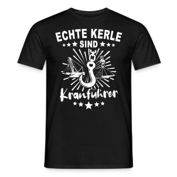 Kranführer Kran Kranfahrer - Männer T-Shirt - Schwarz - Vorne - AI Model Male 178 light (178cm)