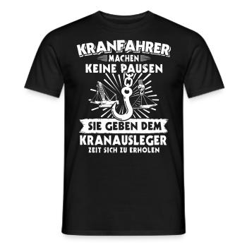 Kranführer Kran Kranfahrer - Männer T-Shirt - Schwarz - Vorne - AI Model Male 178 light (178cm)
