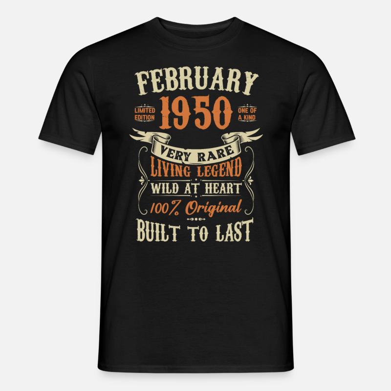 February 1950 Birthday present - Men's T-Shirt - black