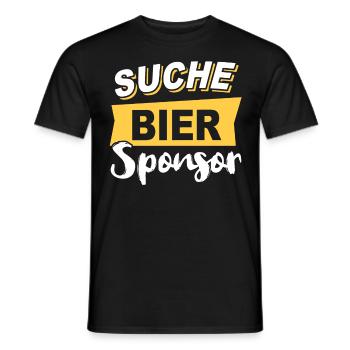 Bier Sponsor Trinksprüche Party - Männer T-Shirt - Schwarz - Vorne - AI Model Male 178 light (178cm)