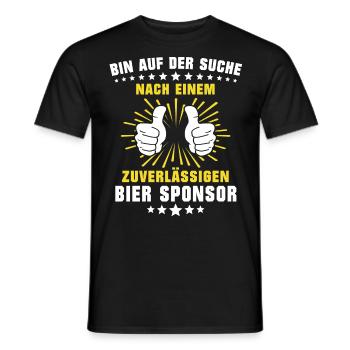 Bier Sponsor Trinksprüche Party - Männer T-Shirt - Schwarz - Vorne - AI Model Male 178 light (178cm)