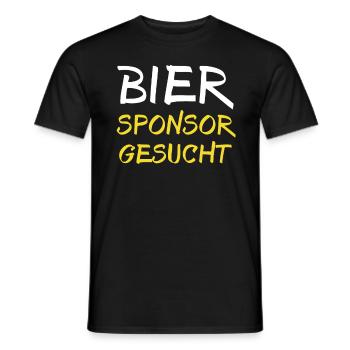 Bier Sponsor Trinksprüche Party - Männer T-Shirt - Schwarz - Vorne - AI Model Male 178 light (178cm)