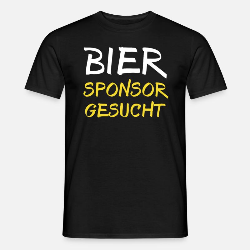 Bier Sponsor Trinksprüche Party - Männer T-Shirt - Schwarz