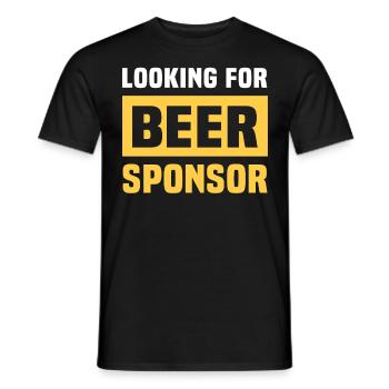Bier Sponsor Trinksprüche Biertrinker - Männer T-Shirt - Schwarz - Vorne - AI Model Male 178 light (178cm)