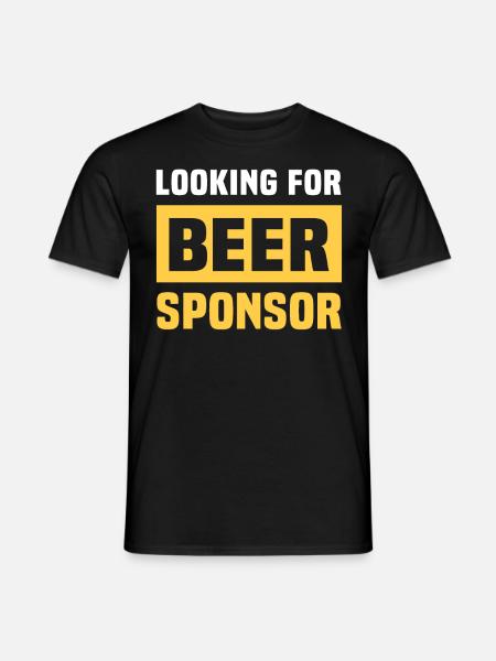 Bier Sponsor Trinksprüche Biertrinker - Männer T-Shirt - Schwarz