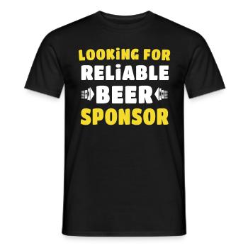 Bier Sponsor Trinksprüche Biertrinker - Männer T-Shirt - Schwarz - Vorne - AI Model Male 178 light (178cm)