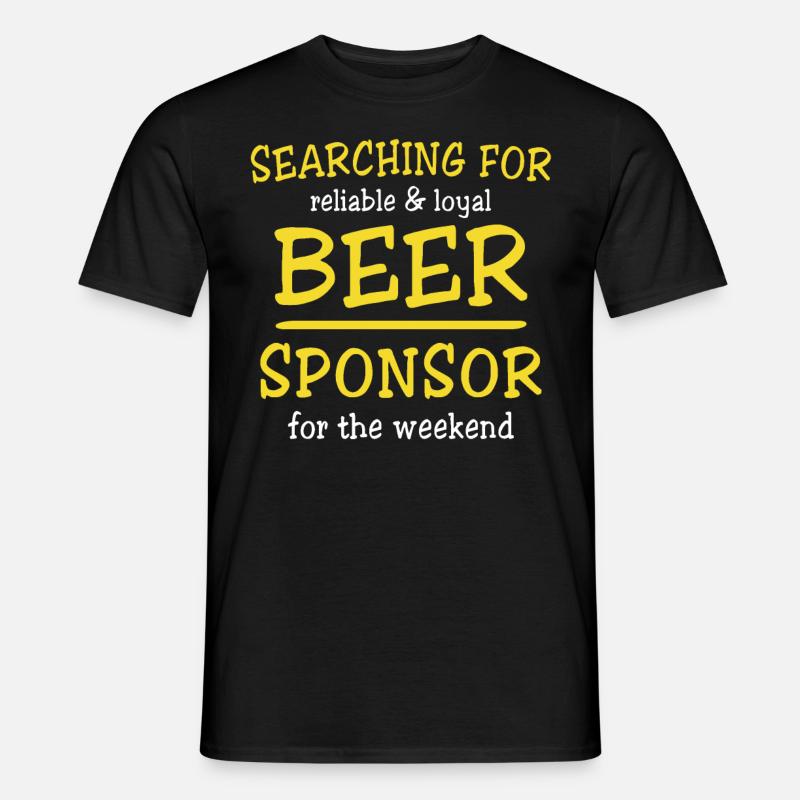 Bier Sponsor Trinksprüche Biertrinker - Männer T-Shirt - Schwarz