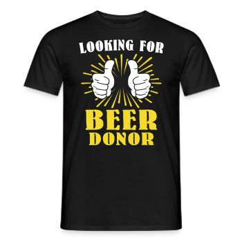 Bier Sponsor Trinksprüche Biertrinker - Männer T-Shirt - Schwarz - Vorne - AI Model Male 178 light (178cm)