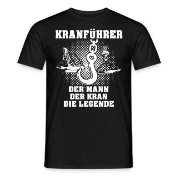 Kranfahrer Kran Kranfuehrer - Männer T-Shirt - Schwarz - Vorne - AI Model Male 178 light (178cm)