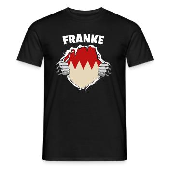 Franke Oberfranke Unterfranke Mittelfranke Franken - Männer T-Shirt - Schwarz - Vorne - AI Model Male 178 light (178cm)