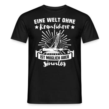 Kranfahrer Kranführer Kran - Männer T-Shirt - Schwarz - Vorne - AI Model Male 178 light (178cm)
