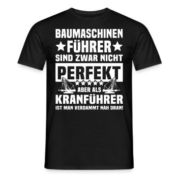 Kranfahrer Kranführer Kran - Männer T-Shirt - Schwarz - Vorne - AI Model Male 178 light (178cm)