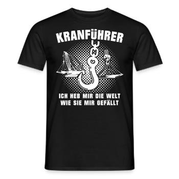 Kranfahrer Kranführer Kran - Männer T-Shirt - Schwarz - Vorne - AI Model Male 178 light (178cm)