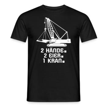 Kranfahrer Kranführer Kran - Männer T-Shirt - Schwarz - Vorne - AI Model Male 178 light (178cm)