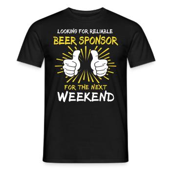 Beer sayings Toasts Beer lovers - Men's T-Shirt - black - Front - AI Model Male 178 light (178cm)