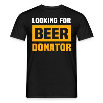 Beer sayings Toasts Beer lovers - Men's T-Shirt - black - Front - AI Model Male 178 light (178cm)