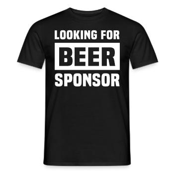 Drinking beer Drinking celebrating Beer sayings - Men's T-Shirt - black - Front - AI Model Male 178 light (178cm)