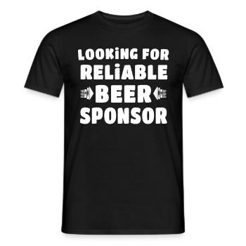 Drinking beer Drinking celebrating Beer sayings - Men's T-Shirt - black - Front - AI Model Male 178 light (178cm)