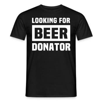 Beer sayings Drink beer - Men's T-Shirt - black - Front - AI Model Male 178 light (178cm)