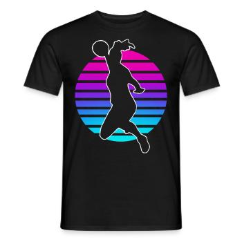 Handball Handball Joueur de handball féminin - T-shirt homme - noir - Devant - AI Model Male 178 light (178cm)