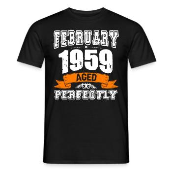 Cadeau d'anniversaire vintage de janvier 1959 - T-shirt homme - noir - Devant - AI Model Male 178 light (178cm)