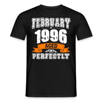 Januar 1996 Vintage Geburtstag Geschenk - Männer T-Shirt - Schwarz - Vorne - AI Model Male 178 light (178cm)