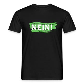 Nein! Spruch und Statement - Männer T-Shirt - Schwarz - Vorne - AI Model Male 178 light (178cm)