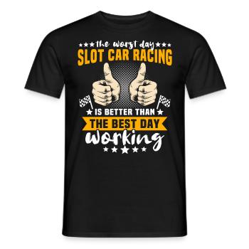 Slot Car Slotracing Slotcar - Männer T-Shirt - Schwarz - Vorne - AI Model Male 178 light (178cm)