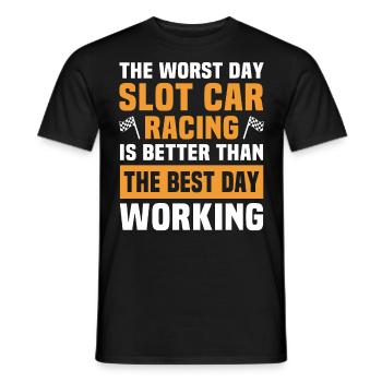 Slot Car Slotracing Slotcar - Männer T-Shirt - Schwarz - Vorne - AI Model Male 178 light (178cm)