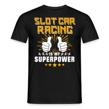 Slot Car Slotracing Slotcar - Männer T-Shirt - Schwarz - Vorne - AI Model Male 178 light (178cm)