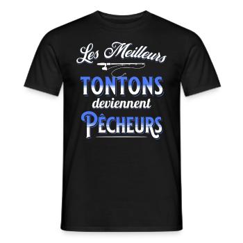 Pêche Cadeau pour Pêcheur Sport Citation Humour - T-shirt homme - noir - Devant - AI Model Male 178 light (178cm)