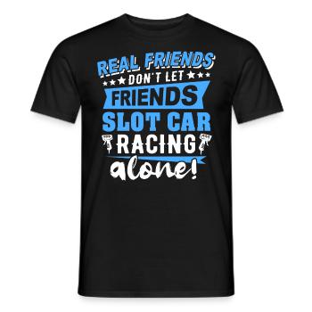 Slot Car Racing - Männer T-Shirt - Schwarz - Vorne - AI Model Male 178 light (178cm)