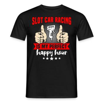 Slot Car Racing - Männer T-Shirt - Schwarz - Vorne - AI Model Male 178 light (178cm)