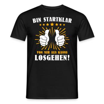 Motivation Kann Losgehen Sprüche - Männer T-Shirt - Schwarz - Vorne - AI Model Male 178 light (178cm)